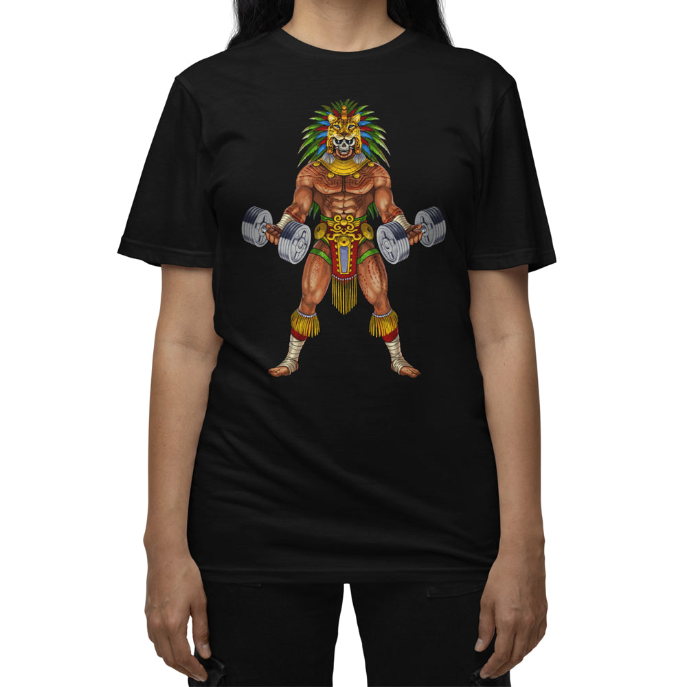 Aztec T-Shirt, Aztec Warrior Shirt, Bodybuilding Shirt, Fitness Mens T-Shirt, Gym Clothes, Aztec Clothing - Serpent Sun