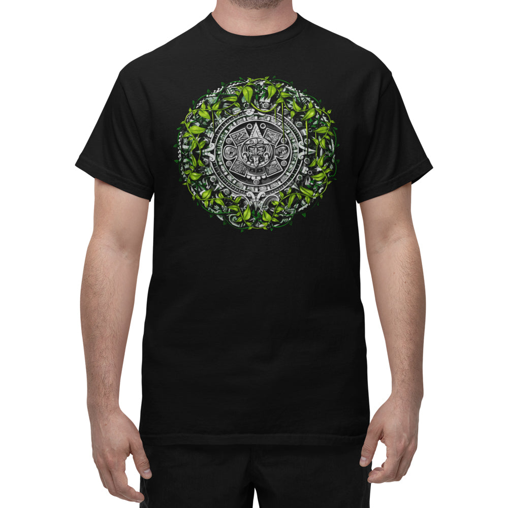 Aztec T-Shirt, Aztec Calendar Shirt, Aztec Mens T-Shirt, Aztec Unisex T-Shirt, Aztec Clothes, Aztec Clothing - Serpent Sun