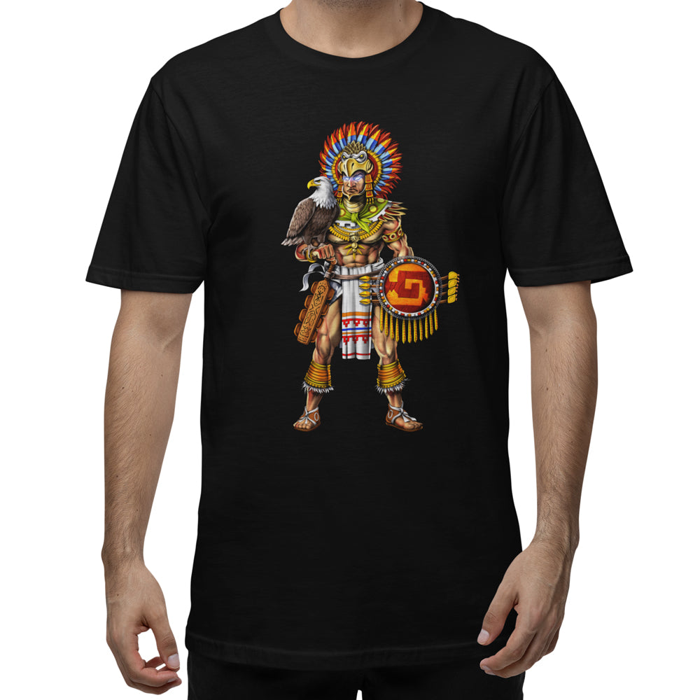 Aztec T-Shirt, Aztec Warrior Shirt, Aztec Eagle Warrior Shirt, Aztec Mens T-Shirt, Aztec Tee, Aztec Clothes, Aztec Clothing - Serpent Sun