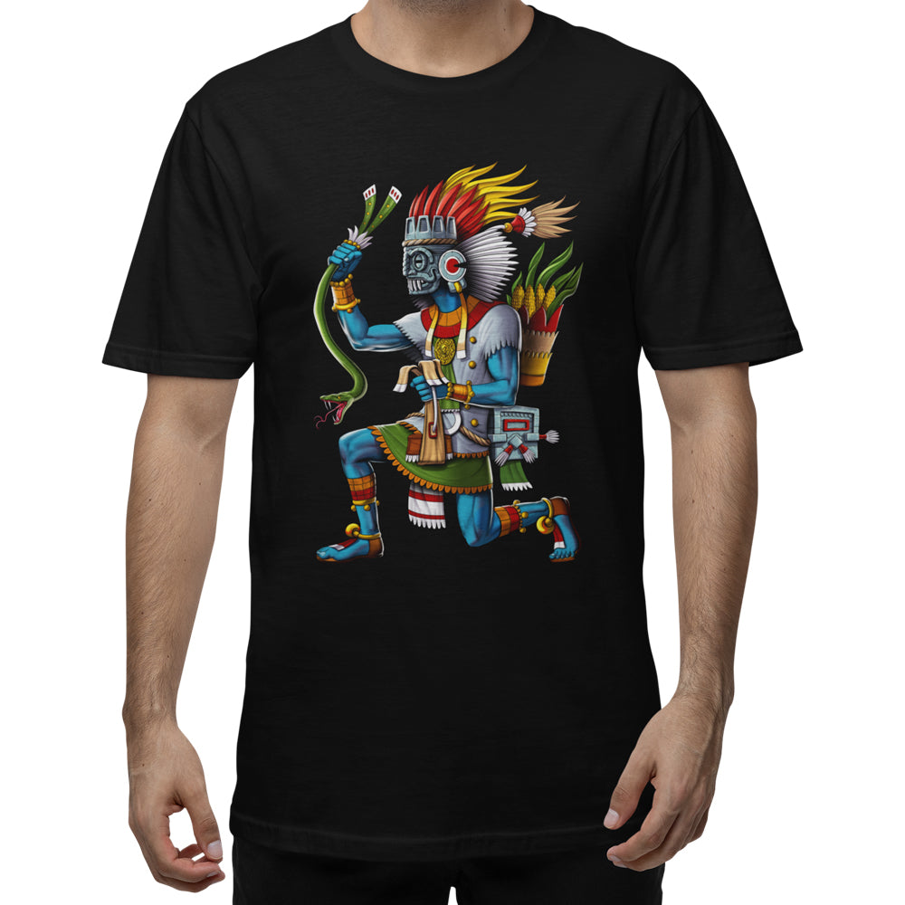 Aztec T-Shirt, Aztec God Tlaloc Shirt, Aztec Mythology T-Shirt, Aztec Unisex T-Shirt, Aztec Clothes, Aztec Clothing - Serpent Sun