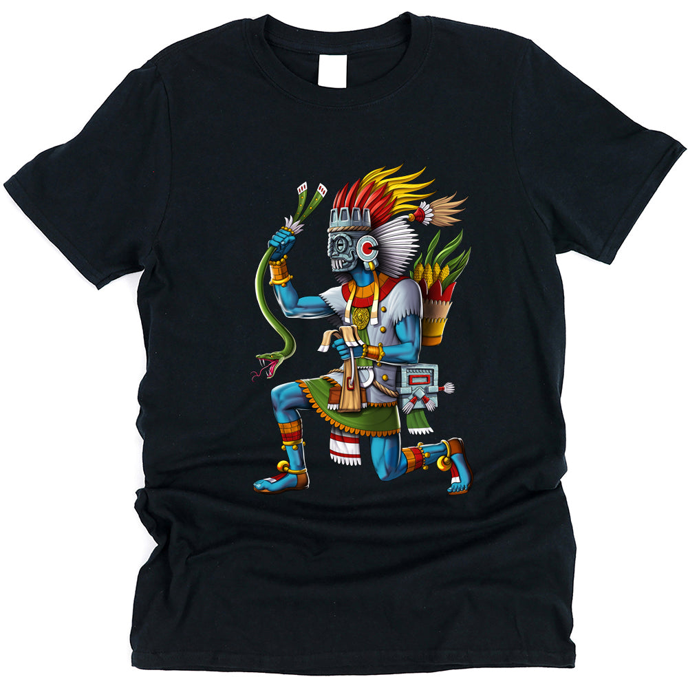 Aztec T-Shirt, Aztec God Tlaloc Shirt, Aztec Mythology T-Shirt, Aztec Unisex T-Shirt, Aztec Clothes, Aztec Clothing - Serpent Sun