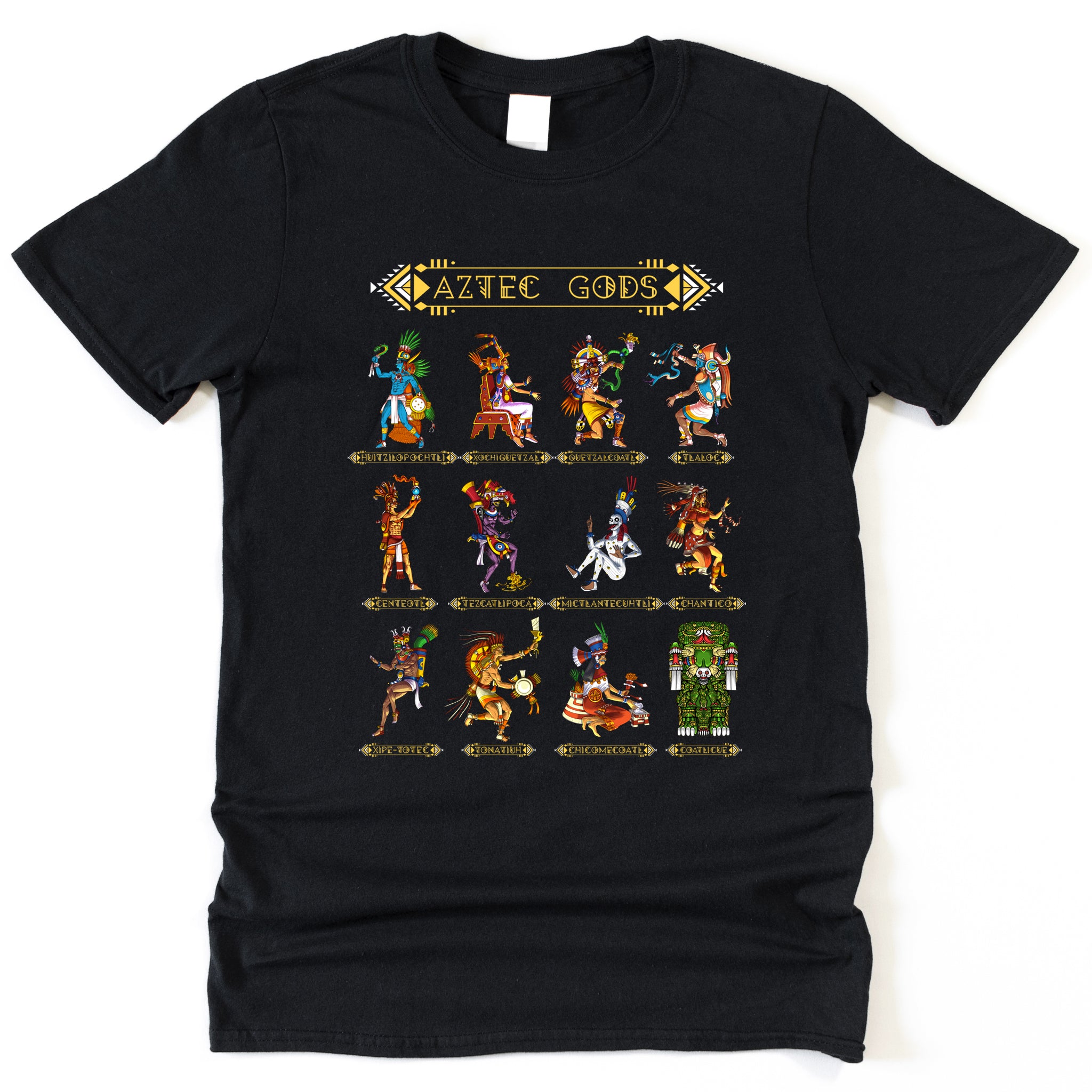 Aztec T-Shirt, Aztec Gods Shirt, Aztec Mythology T-Shirt, Aztec Unisex T-Shirt, Aztec Clothes, Aztec Clothing - Serpent Sun