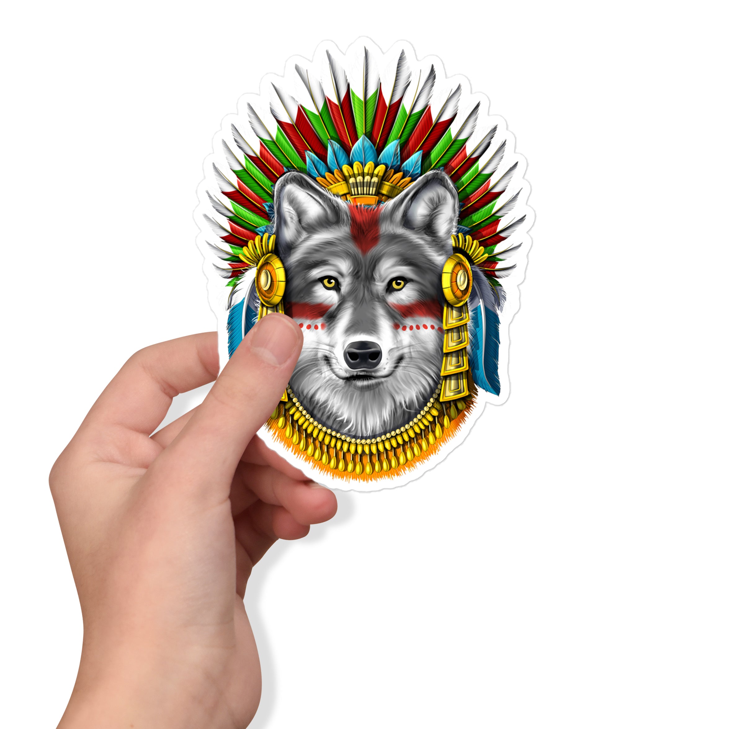 Aztec Stickers, Aztec Wolf Stickers, Aztec Warrior Sticker, Aztec Decal, Ancient Mayan Decals - Serpent Sun