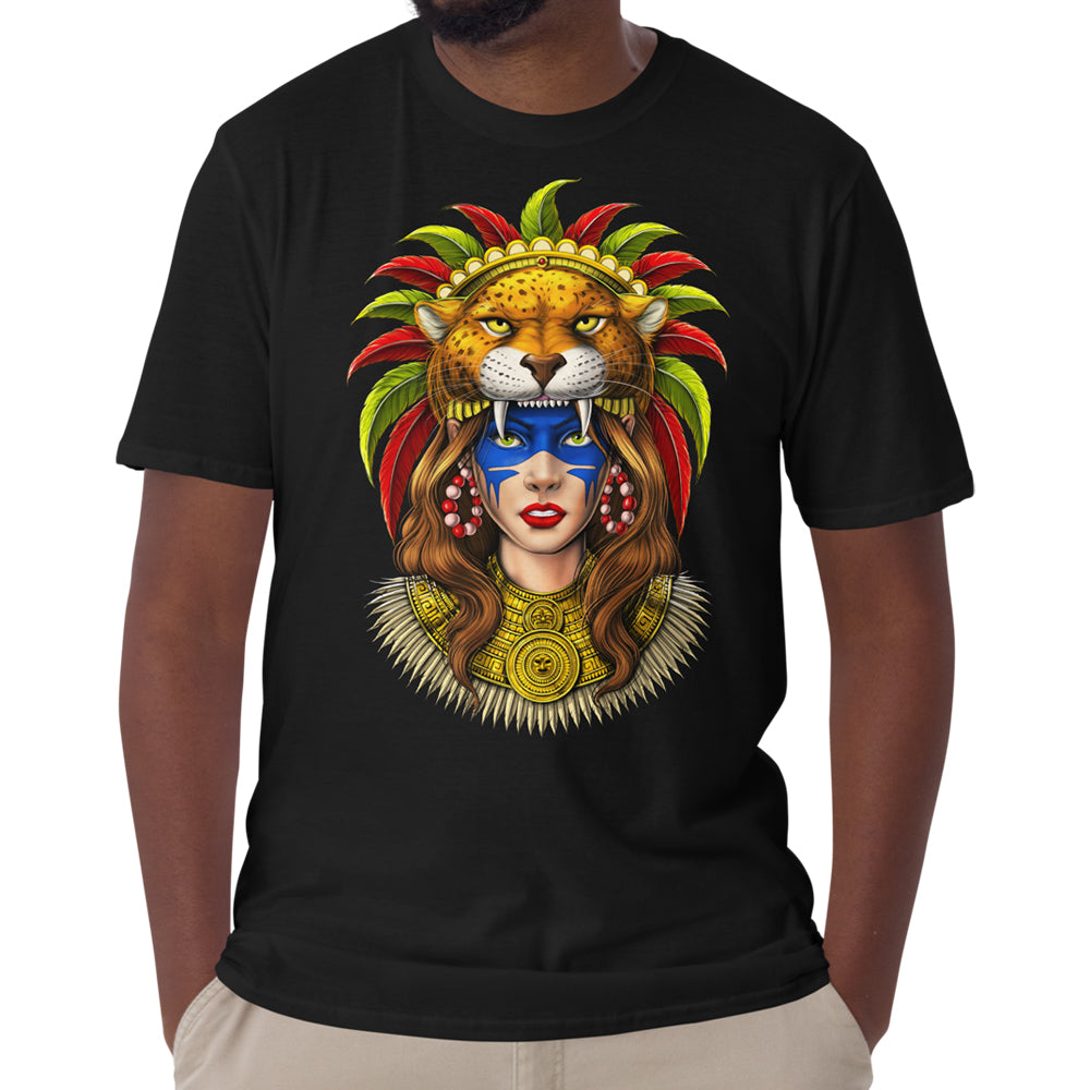 Aztec Mens T-Shirt, Aztec Warrior Shirt, Aztec Jaguar Warrior Unisex T-Shirt, Aztec Clothes, Aztec Clothing - Serpent Sun