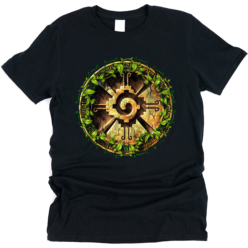 Hunab Ku T-Shirt, Mayan Symbol Shirt, Ancient Maya Tee, Aztec Unisex Shirt, Aztec Clothes, Mayan Clothing - Serpent Sun