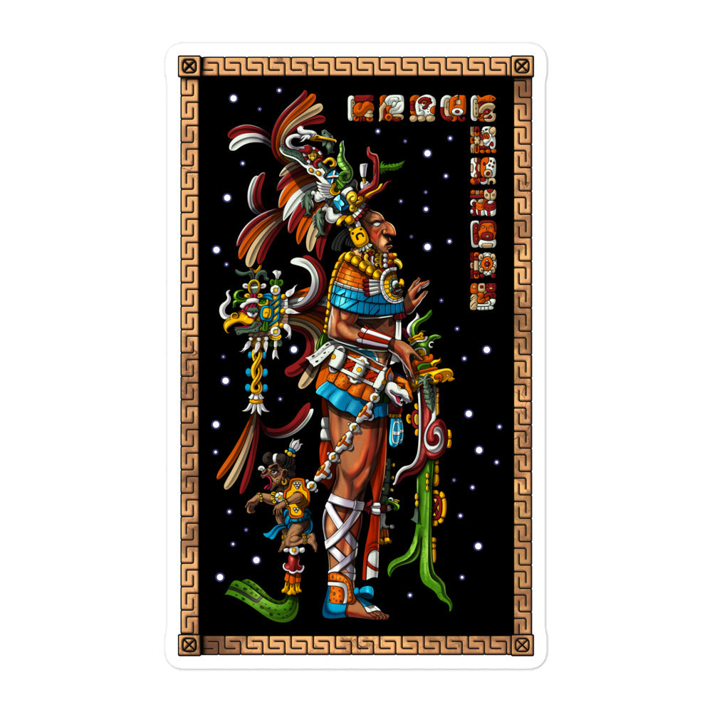 Mayan Sticker, Mayan Warrior Sticker, King Chan Bahlum II Sticker, Ancient Maya Stickers, Aztec Sticker, Aztec Decals, Mayan Sticker - Serpent Sun